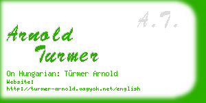 arnold turmer business card